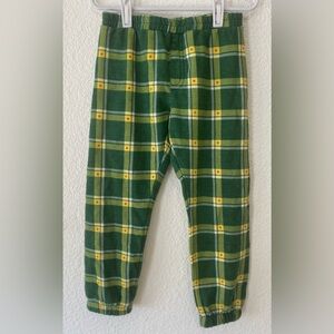 NWOT Chaser Boys Cozy Knit Jogger Sweatpants Green Plaid with Stars Size 6
